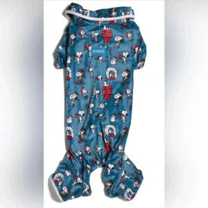 Snoopy Peanuts Berkshire Christmas Holiday PJ Pajamas Blue